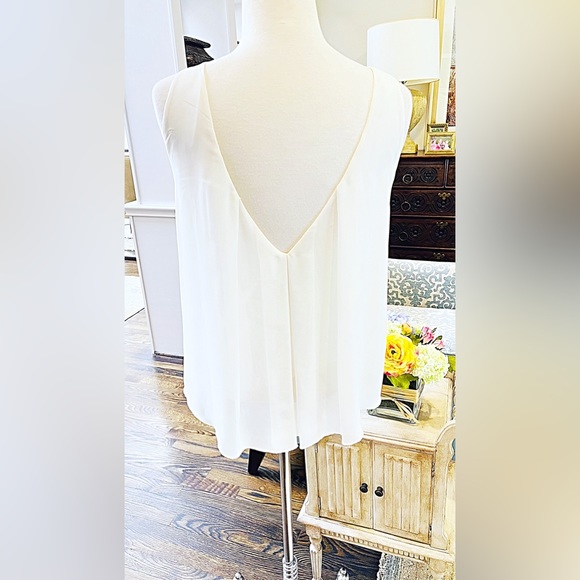 Alice & Olivia by Stacey Bendet “Air” Fly Away Back Draped Tank Lycra Crepe - Picture 2 of 4